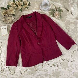 Women’s Massimo Burgundy  Blazer Ladies Casual Business Suit Jacket Coat Size L